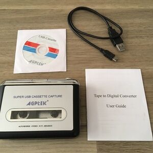 Cassette tape player and tape to digital converter